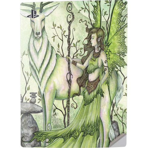 Amy Brown Guardian Fairy and Stag PS5 Digital Edition Console Skin